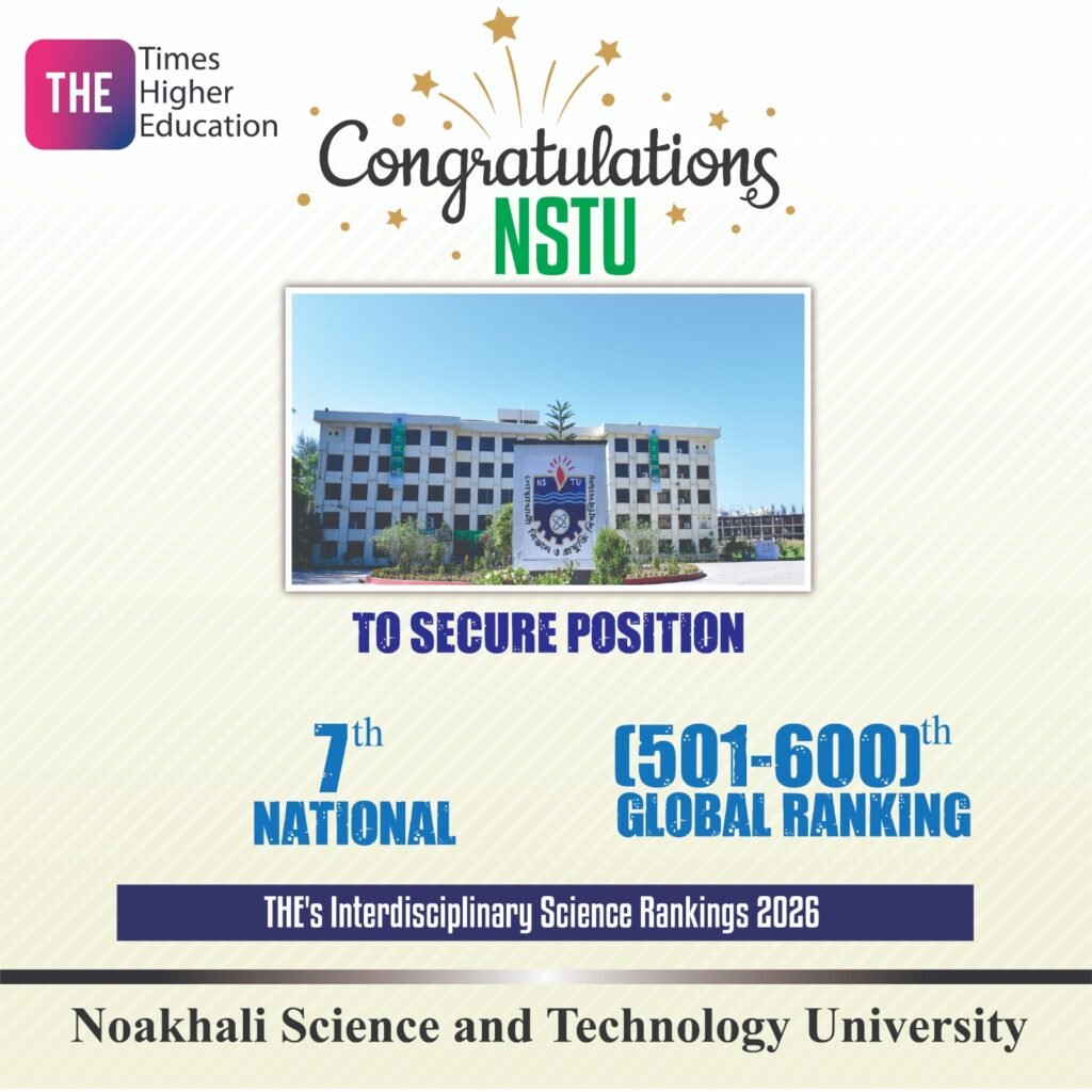 টাইমস হায়ার এডুকেশনের ইন্টারডিসিপ্লিনারি সায়েন্স র‌্যাঙ্কিংয়ে নোবিপ্রবি